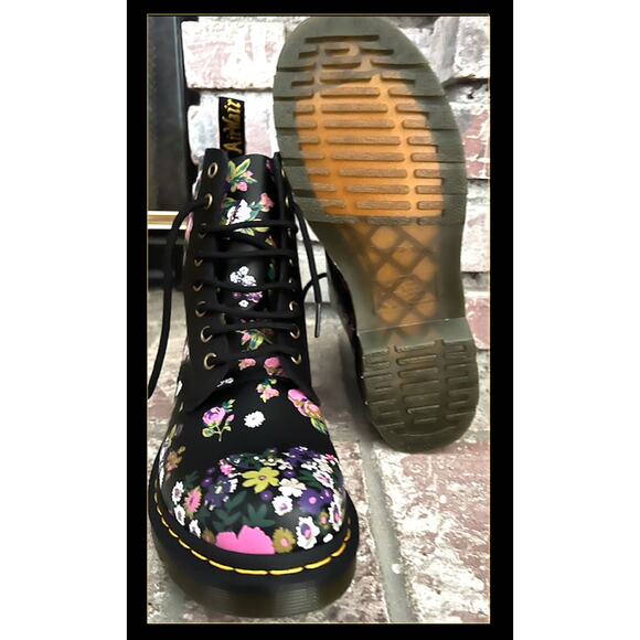 Dr. Martens 1460 Pascal Floral Vintage Leather Boots Sz 8US 39EU UK6 NIB - Picture 3 of 6